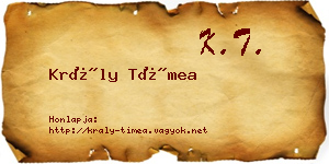 Krály Tímea névjegykártya
