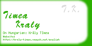 timea kraly business card