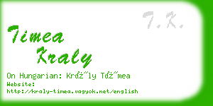 timea kraly business card
